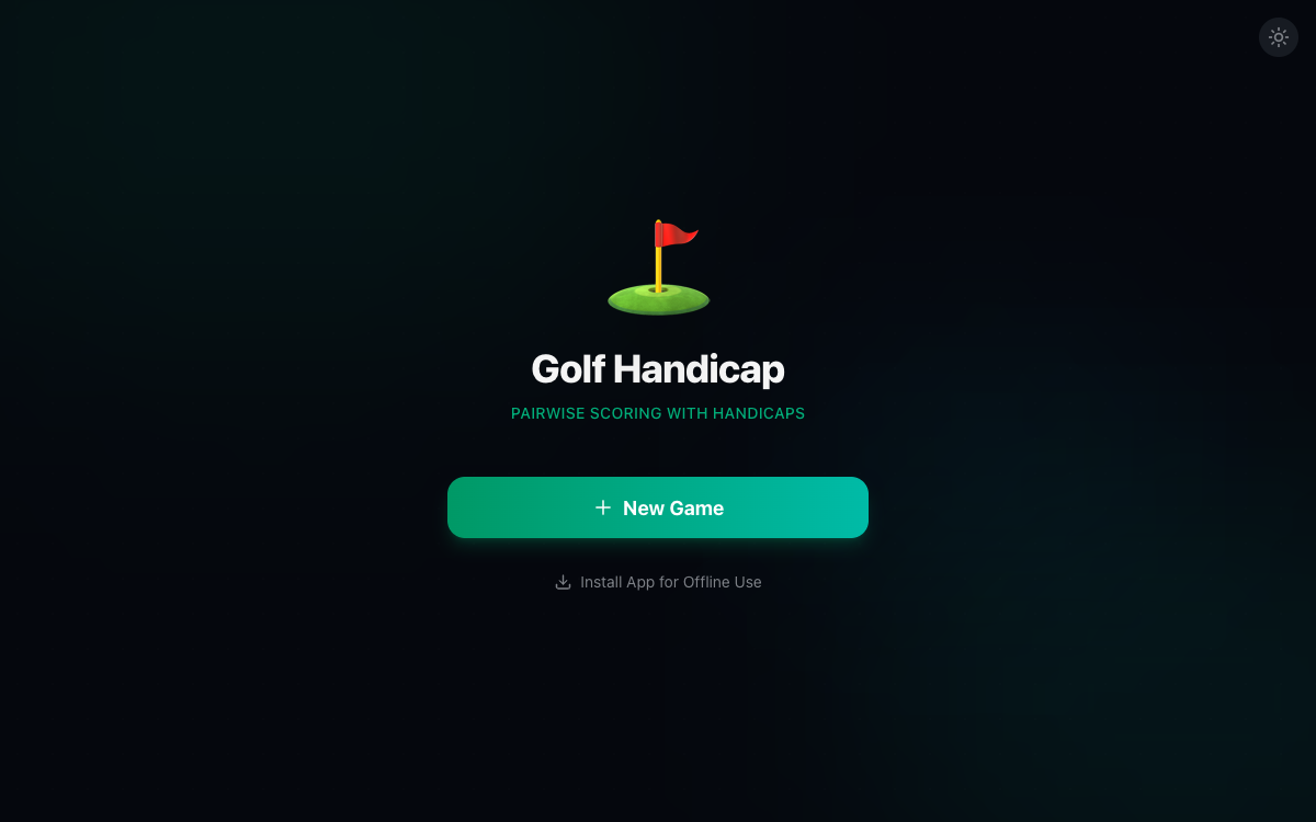 Golf Handicap Scorer - PWA คำนวณแต้มต่อกอล์ฟ รองรับ World Handicap System รองรับออฟไลน์ด้วย IndexedDB และ Service Worker